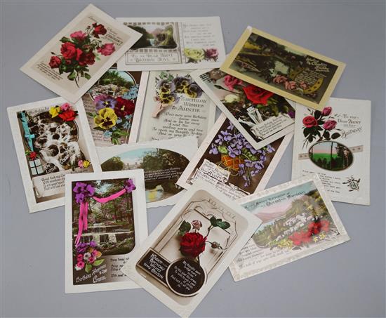 A quantity of postcards